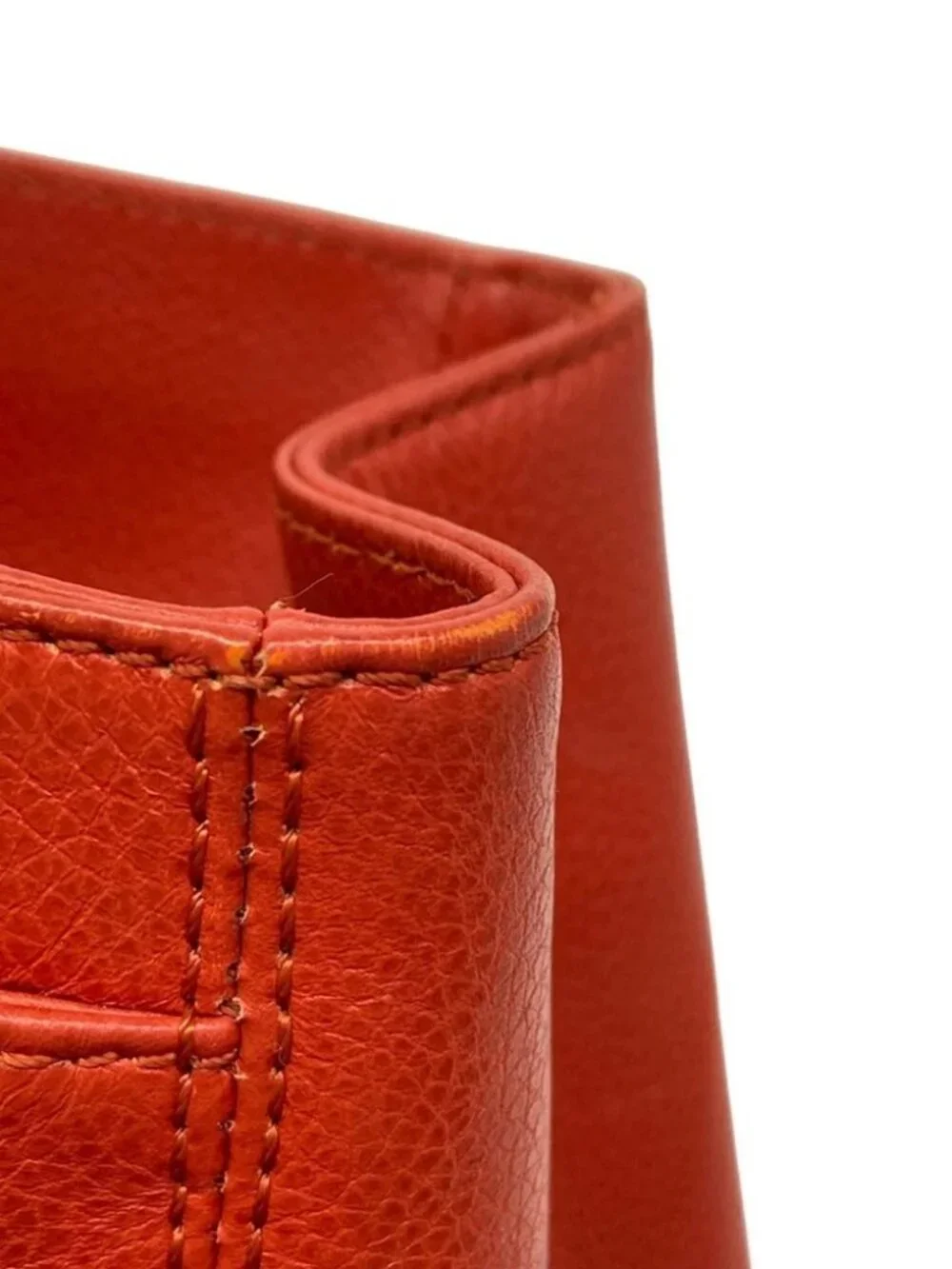 CHANEL Executive Tote Line A29293 Orange Grained Calf Leather Tote Bag